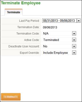 terminating employees employee field name